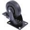 Rotila 100mm mobila tip D cu frana - Neagra